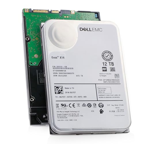 Image of Dell /Seagate Exos X14 12TB ST12000NM0128 7.2K RPM SATA 6Gb /s 512e 3.5 inch Enterprise Hard Drive (Renewed)