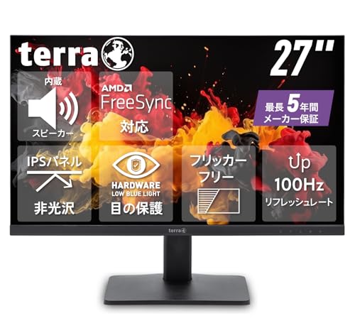 TERRA 2748W 27インチモニター IPS フルHD 100Hz Amazon.co.jp: TERRA 2748W 27インチ モニター 最長 5年保証 IPS