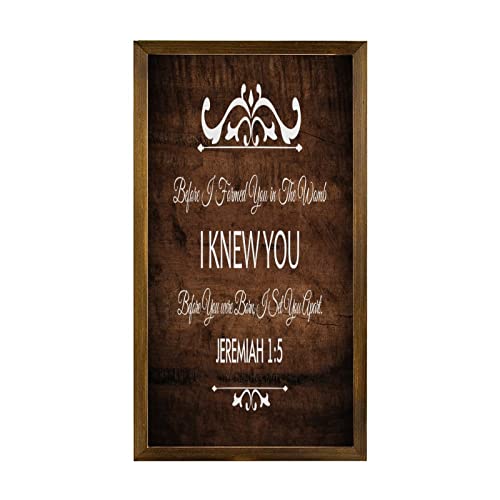 Panneau de porche avant chic 55x30 cm en bois peint pour décoration extérieure