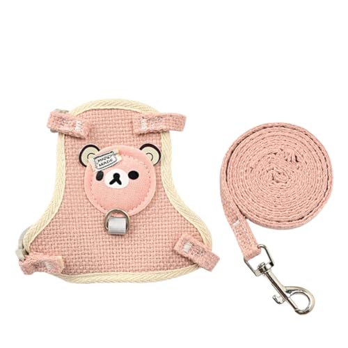 Harnais lapin nain, Harnais avec laisse pour lapin et petits animaux, harnais pour lapin, laisse réglable, harnais respirant, Chien Animaux Laisse Harnais...