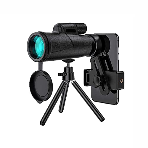 Télescope monoculaire 12 x 50 Vision Nocturne, Longue-Vue avec trépied, grossissement réglable Haute Puissance pour la Chasse, l'observation des Oiseaux, Le...