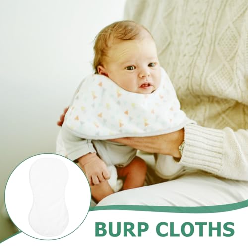 3 pcs Sublimation Blank Burp Cloth Spit Up Burping Rags Bibs Rags for Baby Kids Toddler Newborn Infant(White, 15.72X8.25X0.12in) 6