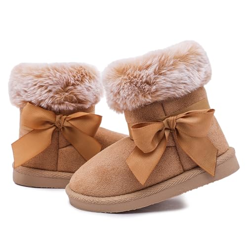 Image of Femizee Girls Boys Warm Winter Boots Kids Outdoor Snow Boots(Toddler /Little Kid)