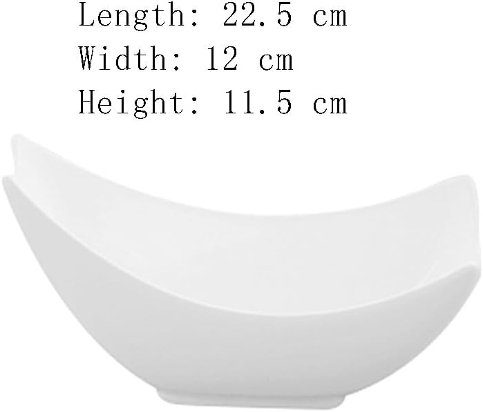 Ceramic Bowl Special Shaped White Irregular Salad Household Cold Dish Soup