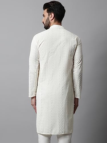 Image of Jompers Embroidered Cotton Kurtas for Men