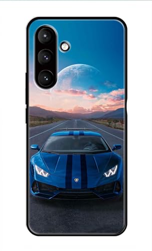 Image of Metal TPU Printed Back Cover for Samsung Galaxy A15 5G (Car with Moon View) 360 Degree Protection | Camera Protection -25092024(AR)