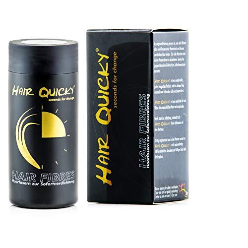 Hair Quicky® Premium Hair Fibers, fibras de pelo, construcción de pelo espesante de cabello, en caso de alopecia calvicie caída del pelo o cabello ralo, natural queratina | 28g | caoba