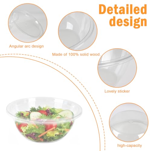 2 pack bowl plástico grande con tapa 5 cuartos transparente miniatura 2
