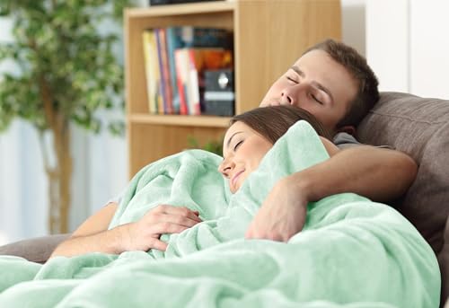 Image of Utopia Bedding Fleece Blanket Twin Size Mint Green (60x80 Inches) Ultra Soft Warm Lightweight Microfiber Breathable Anti-Static Cozy Bed Blanket, All-Season Home Decor Gift for Men & Women