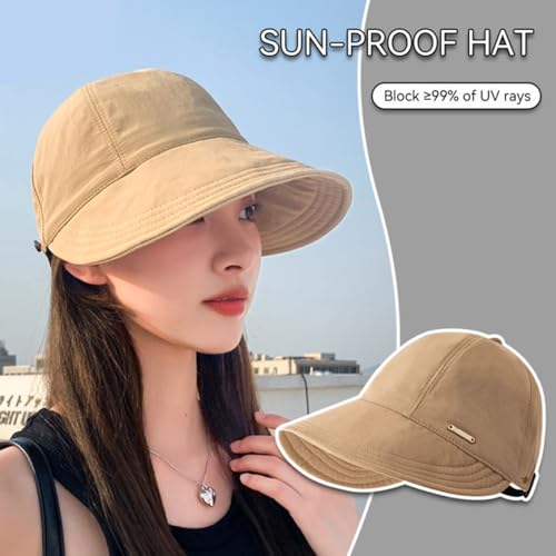 Image of HSR Women Wide Brim Sun Hat | Versatile Casual Sunshade Bucket Hat for Women | UV Protection Summer Cap