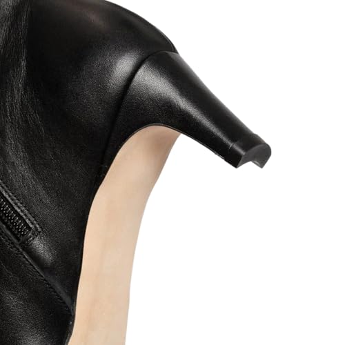 miss left Women Fashion Side Zipper Low Heel Ankle Boots Square Toe Ladies Winter Party Casual Walking Booties Size 4-16 US3