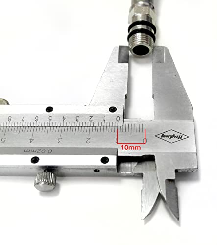 Xcel Home 2 x M10 (10mm) x 1/2 BSP (600mm) Flexible Tap Connectors | Kitchen Sink/Basin Monobloc Mixer Hot and Cold Tap Connector Flexi Pipe Tails | Braided Stainless Steel - Plumbing Fittings