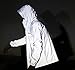 Fangfei 3m Scotchlite Reflective Coat Hooded Windbreaker Fashion Jacket(UP) Silver, Asian XXL = US L