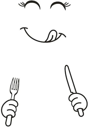 Miniatura 3 de 2 calcomanías de vinilo con cara sonriente para nevera, cara deliciosa feliz, cocina, pared, refrigerador, calcomanías de vinilo para decoración del