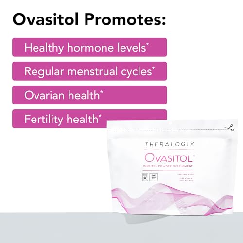 Ovasitol Inositol Powder Myo Inositol 2000 mg, D-Chiro Inositol 50 Mg, 180 Packets (90 Day Supply)