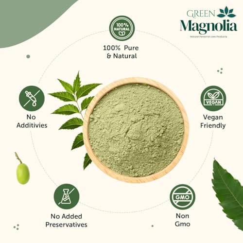 Image of Neem Leaf Powder for Face & Skin Natural & Chemical-Free Herbal Neem Powder for Clear-Looking Skin & Face Packs (200gm)