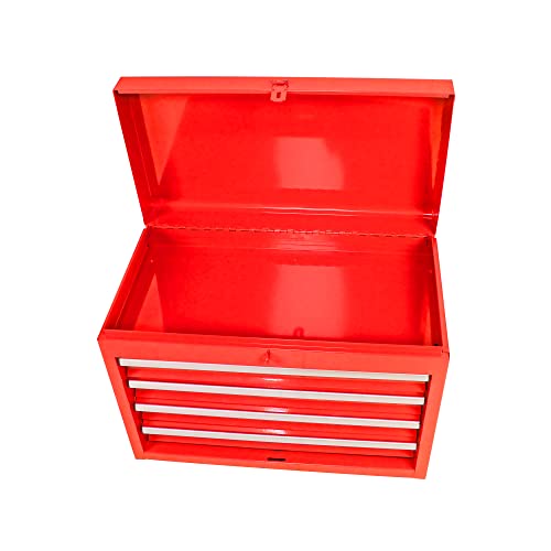 Campfun 5 Drawers Tool Chest, High Capacity Rolling Tool Storage Cabinet With Bottom Cabinet & Adjustable Shelf, Mechanic Tool Organizer With Buckle And Side Handle For Garage & Workshop, Red #TOP3