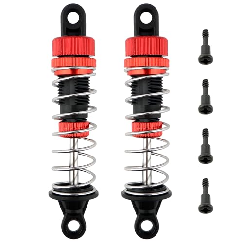 GDOOL 9200E RC Aluminum Shock Absorber PX9200-18 Accessories Spare Parts for 1:10 9201E 9203E 9206E 9200 Trucks 200E 210E RC Cars(Red)