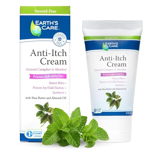 Crème anti-démangeaison Earth's Care pour apaiser la peau sèche qui tiraille