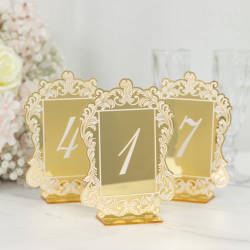 Efavormart Wedding Table Numbers 1-10 – Gold...