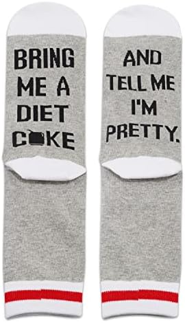 TSOTMO 2 Pairs Drinks Gift Drinker Gift Bring Me a drink And Tell I'm Pretty Novelty Socks for Drinks Lover
