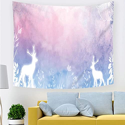Tapiz de pared KnSam rosa y lila de 150 cm para crear un ambiente zen en el dormitorio 4