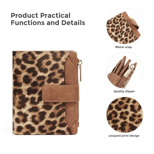 Image of GOIACII Small Wallet for Women Card Holder Leather Wallets Leopard Print