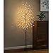 Twinkle Star 6 Feet 208 LED Cherry Blossom Tree Light for Home Festival Party Wedding Indoor Outdoor Christmas Decoration, Warm White (1 Pack)