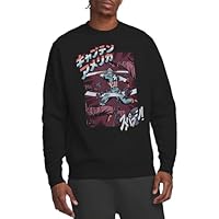 Marvel Captain America Retro Japanese Strike Sweatshirt, Black