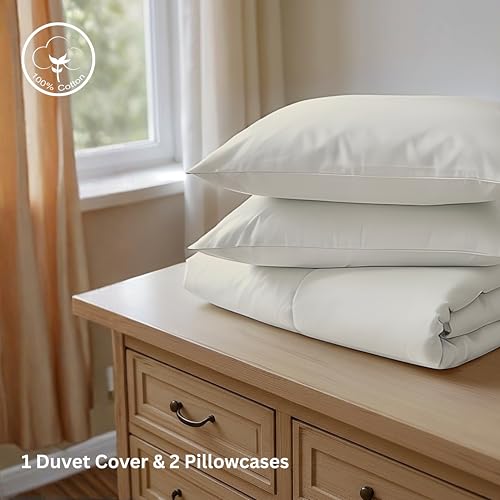 Housse de couette 100% coton HOME PRIDES, parure de lit double pour des matins radieux