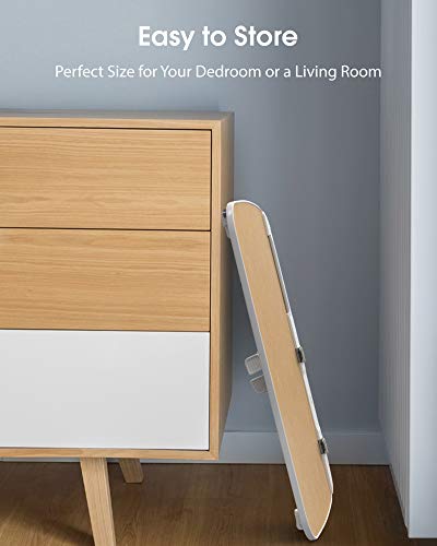 AboveTEK Laptop Desk for Bed, Portable Laptop Table Tray with Foldable Legs, Height Adjustable Foldable Laptop Desk for Eating Reading Writing, Computer Tray for Bed on Couch Sofa Floor Birch