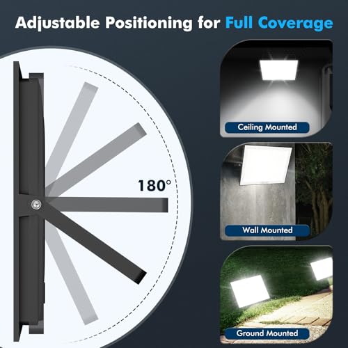 Miniatura 7 de Wowspeed Foco Led Para Exteriores De 500w, 50000 Lm, Superbrillante, Blanco Frío De 6500 K, Resistente Al Agua Ip66, Para Patio, Entrada, Garaje, Pasillo Y Jardín - 2 Piezas