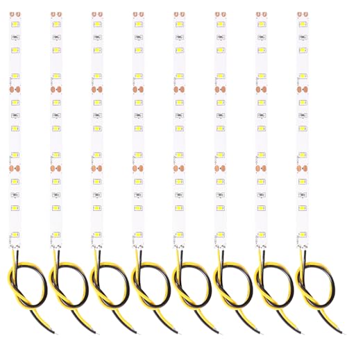 Image of Lyeteung 8 PCS 150mm 12V - 18V Pre Wired Strip, 2835 SMD LED Model Railway LED Lighting, Yellow