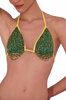 PATBO, Green Knit 1962 Bikini Top