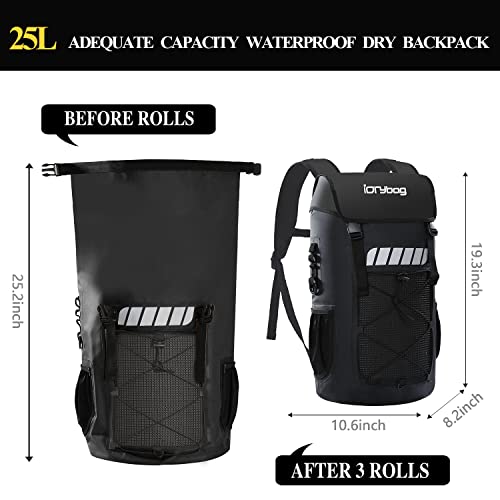 IDRYBAG Mochila Impermeable 25/45L para Kayak y Senderismo - imagen 3