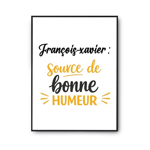 Poster François-Xavier source de bonne humeur pour votre salon