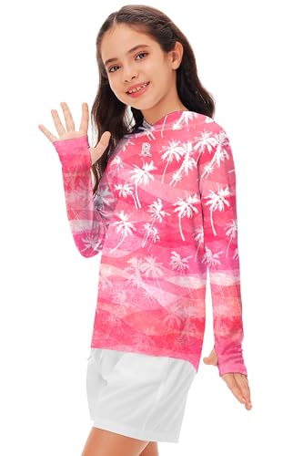 Image of Remimi Kids Sun Shirt Rash Guard Quick Dry Sun Protection Athletic Hoodie Hiking Shirts 3-12 Years