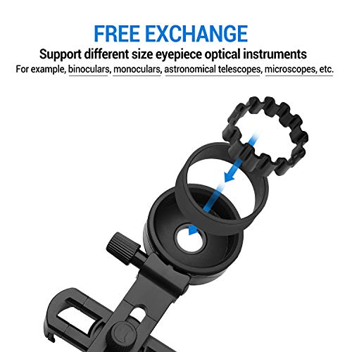 image for HUTACT Universal Cell Phone Adapter Mount for Binocular Monocular Spot