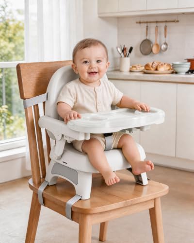 Booster Seat for Kitchen Chair, 3-in-1 Booster Seat with Tray