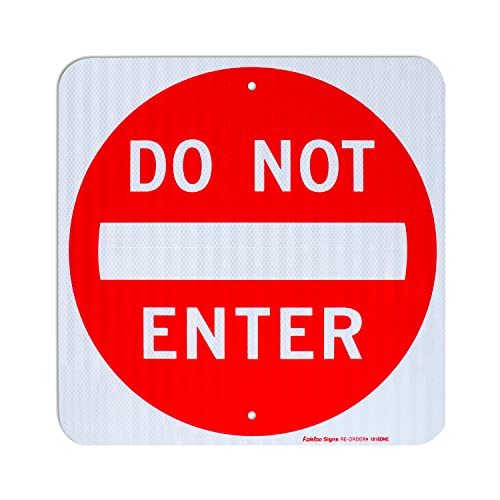 Panneau de signalisation Do Not Enter en aluminium rigide haute visibilité réfléchissante