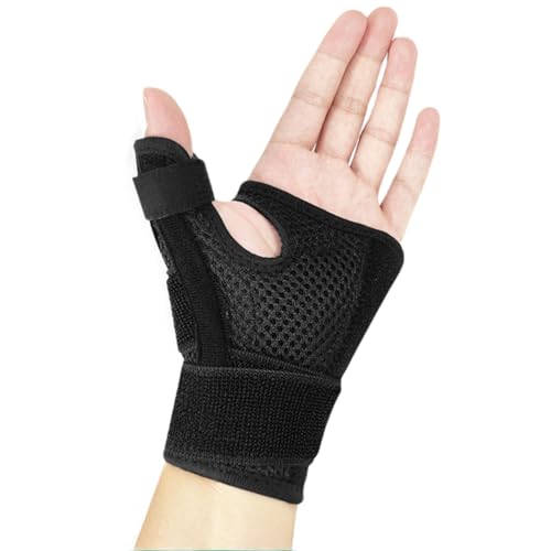 RYOHIN Lab. 親指付け根サポーター 親指サポーター 水仕事 バスケ スポーツ ばね指 腱鞘炎 固定 男性 女性 左右兼用 洗濯可能 調整可能 1個 (ブラック)