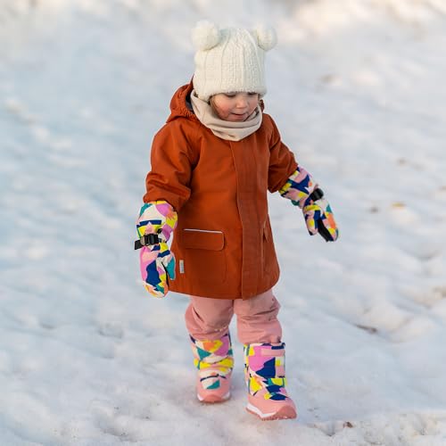 Image of JAN & JUL Girls' Insulated Waterproof Snow Mittens for Toddlers and Kids