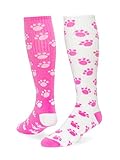 Red Lion Paws Animal Print Mismatched Knee High Socks