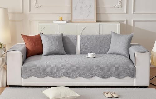 Housse de canapé modulable 1 2 3 4 places lavable style Chesterfield - 5