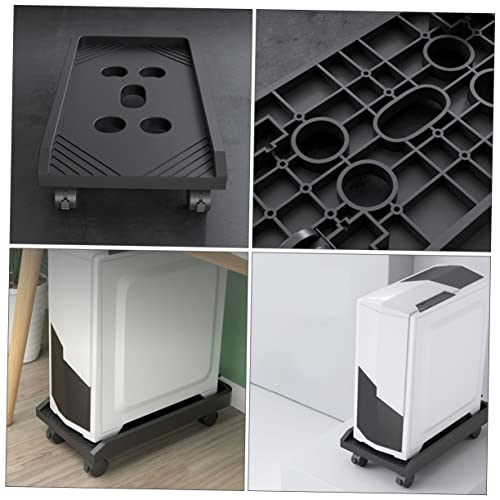 Soporte móvil para CPU KICHOUSE con ruedas bloqueables, ajustable para torre de computadora universal, diseño para ahorro de espacio en oficina o casa miniatura 4