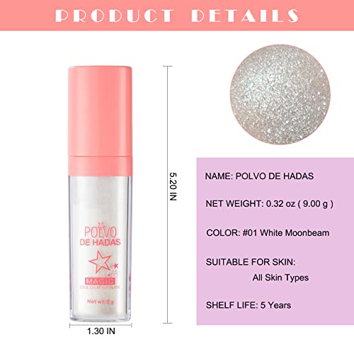 Body Glitter, Shimmer Face And Body Highlighter Powder With Sponge Head, High Gloss Fairy Glitter Sparkle Powder,Brightens Makeup Stick For Face Body Hair Cosmetic #TOP5