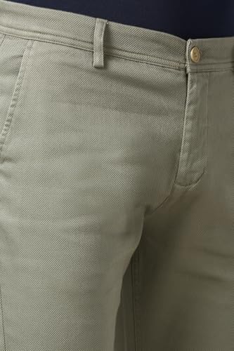 Image of Peter England Men's Slim Fit Stretchable Casual Trousers | Office & Everyday Wear | Comfortable & Smart Look