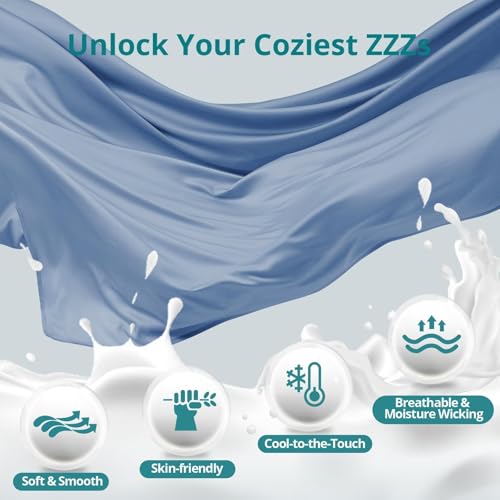 Image of Sasttie Cooling Pregnancy Pillows for Sleeping, 57'' Full Body Pillow, Blue | Sasttie Maternity Pillow, OEKO-TEX, Down Alternative, Removable Cover, Pregnant Women Must Haves, Maternity Essential