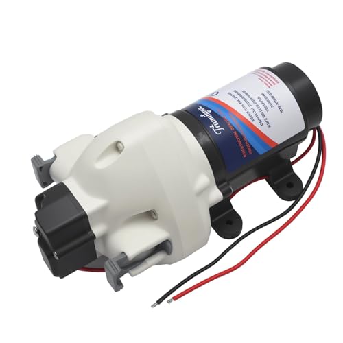 Image of 4138-111-E65 4138-111-A65 Water Pump 3.0 GPM, 55 PSI, 12 VDC, Self-Priming up to 6 Feet, Water Delivery Pump for RV, Garden, Camperor Marine Use (Black)