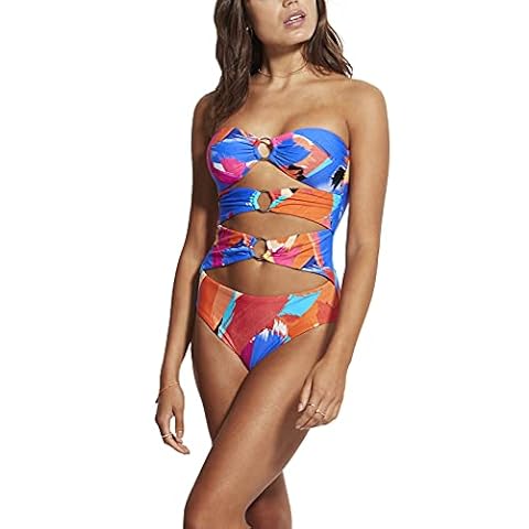 Seafolly Women's Cut Out Bandeau Swimsuit Cover